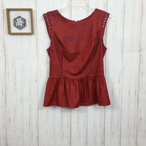 Guess Studded Peplum Top Size Medium